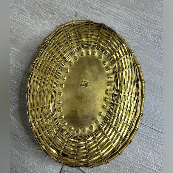 Vintage- India- Brass Woven regency- decor - golden- retro - Picture 5 of 10